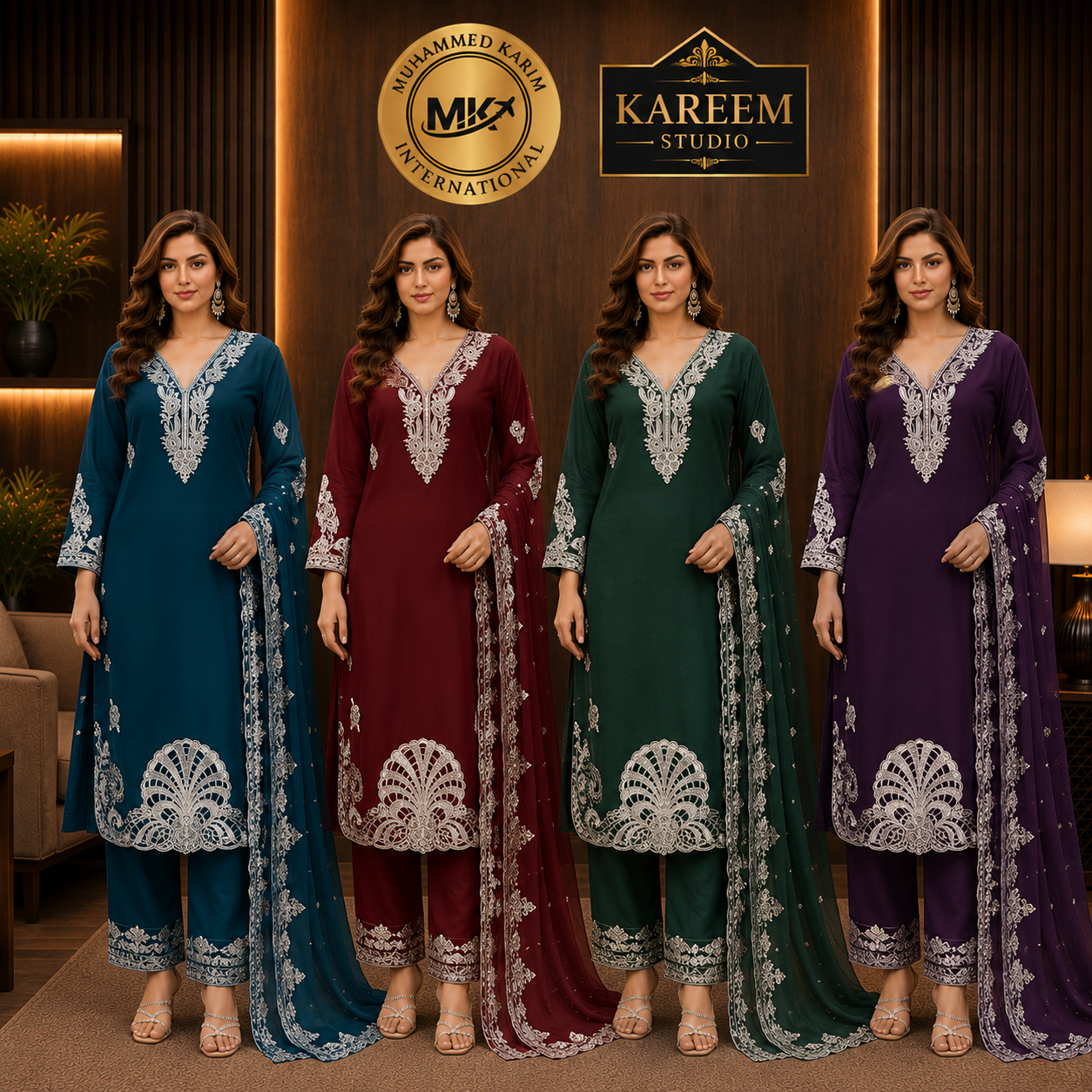 Silk Blend Pakistani Kameez