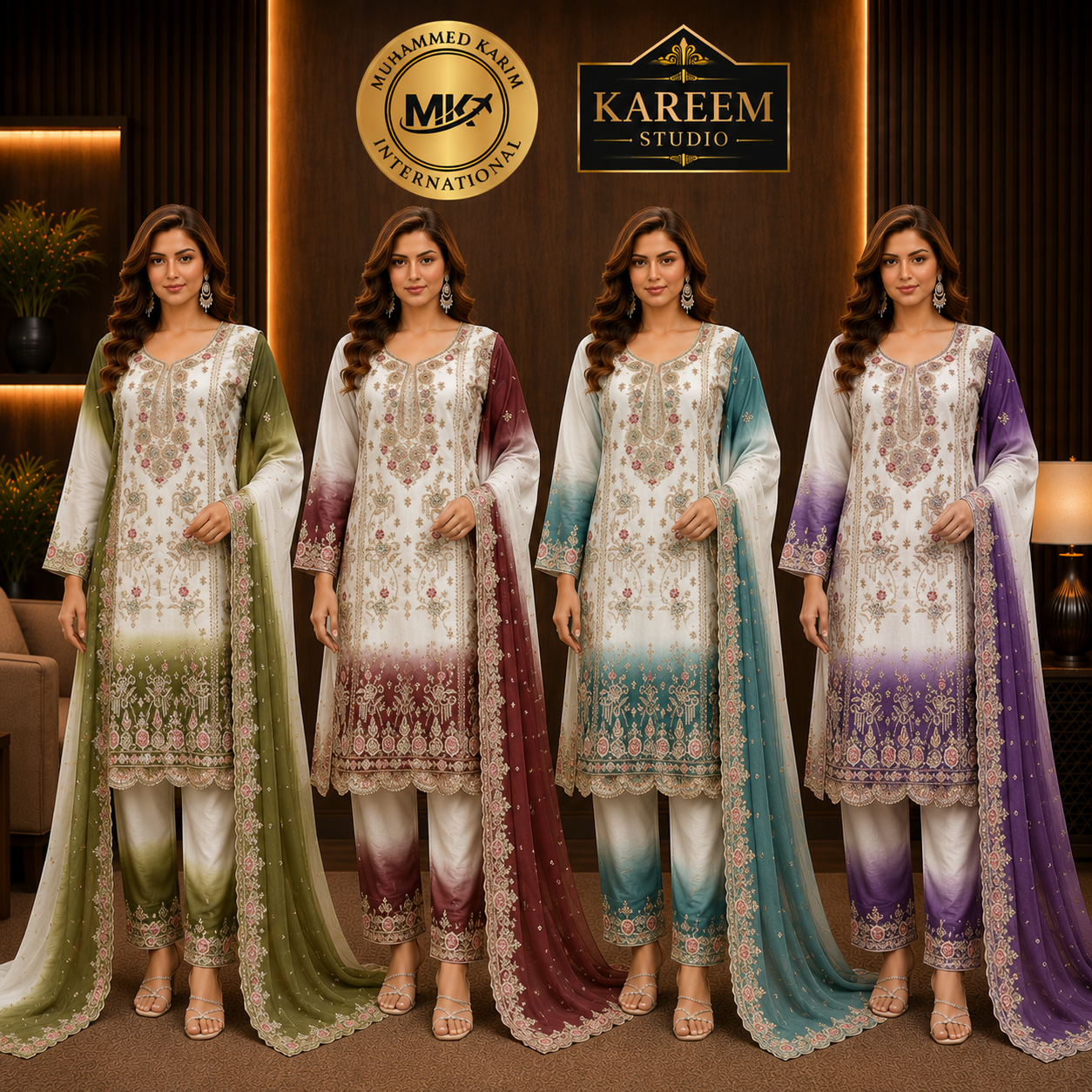 Zari Work Party Wear Suit
