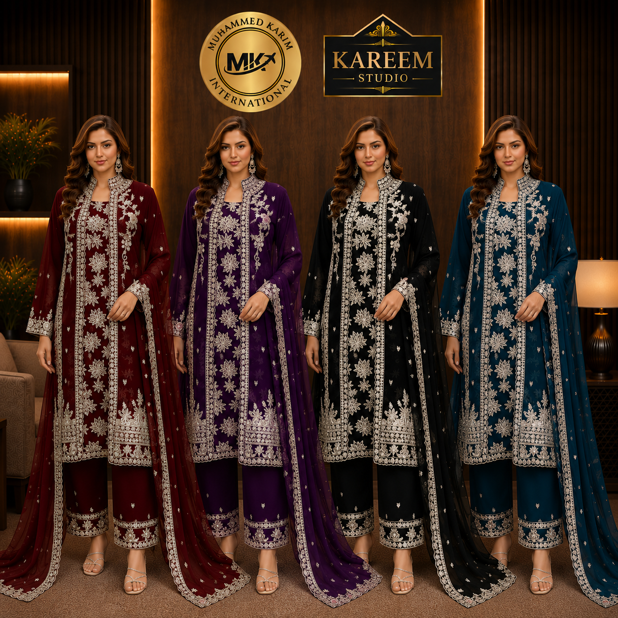 Embroidered Georgette Salwar Suit